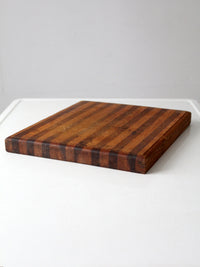 vintage striped wood butcher block cutting board