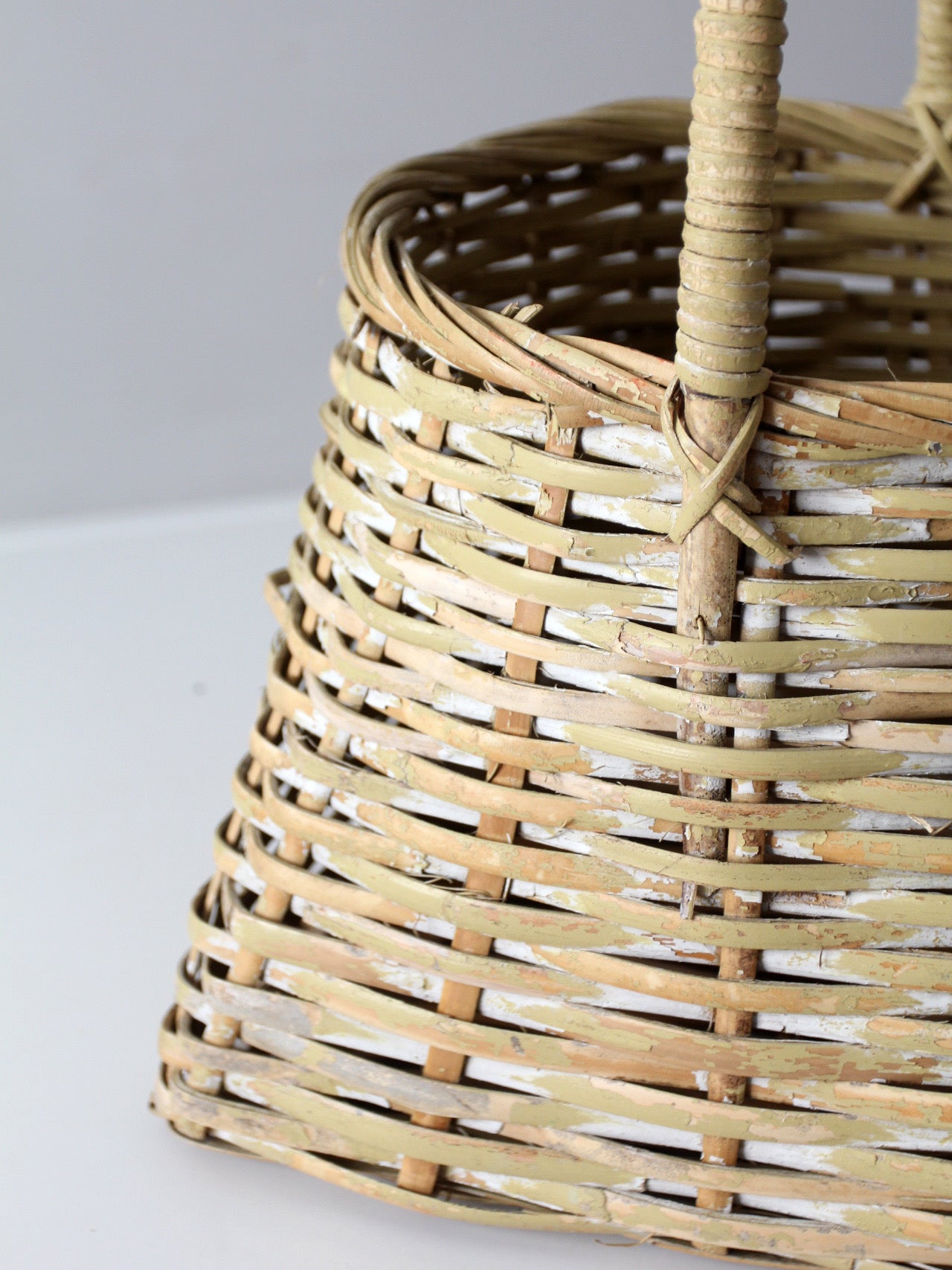 vintage gathering basket with handle