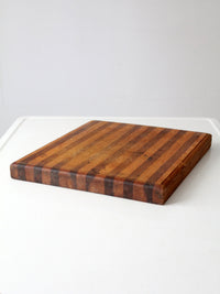 vintage striped wood butcher block cutting board