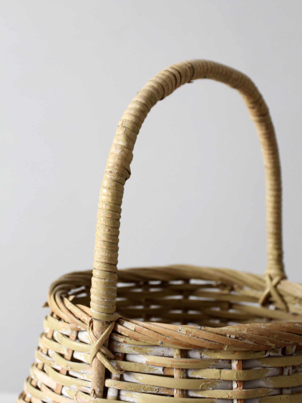 vintage gathering basket with handle