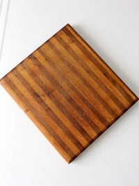 vintage striped wood butcher block cutting board