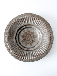 mid-century tinned copper elephant wall plate