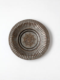 mid-century tinned copper elephant wall plate