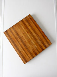 vintage striped wood butcher block cutting board