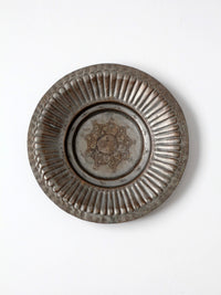 mid-century tinned copper elephant wall plate