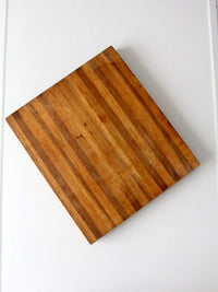 vintage striped wood butcher block cutting board