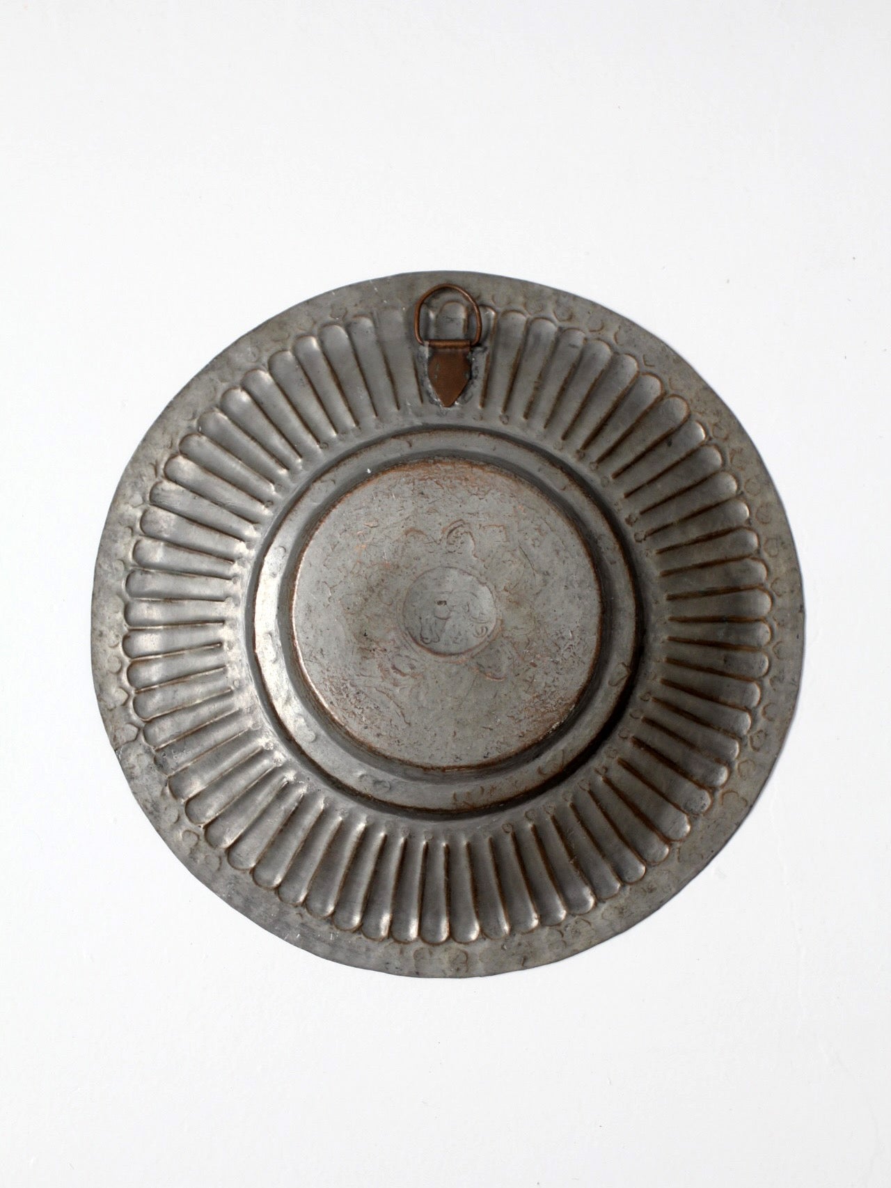 mid-century tinned copper elephant wall plate