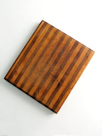 vintage striped wood butcher block cutting board