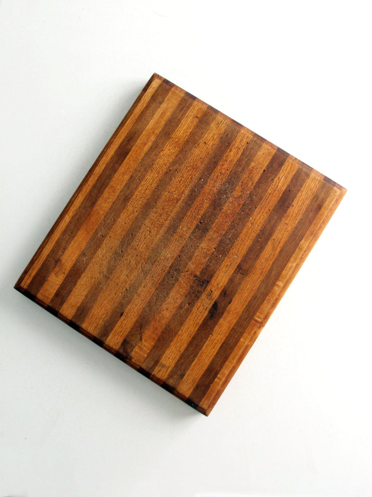 vintage striped wood butcher block cutting board