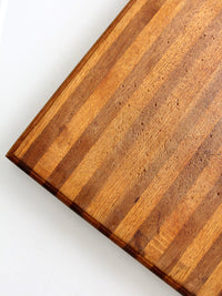 vintage striped wood butcher block cutting board
