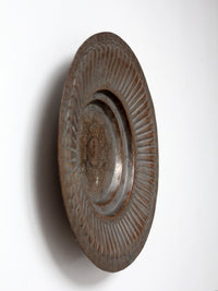 mid-century tinned copper elephant wall plate
