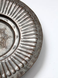 mid-century tinned copper elephant wall plate