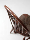 antique brace back Windsor chair with rush seat