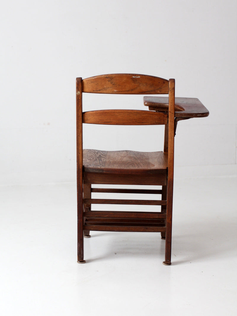 antique American school desk chair