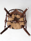 antique brace back Windsor chair with rush seat