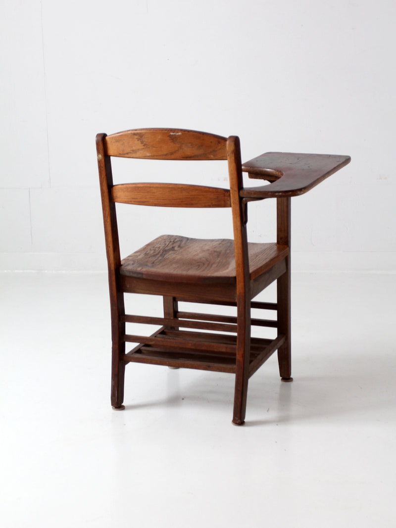 antique American school desk chair