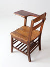 antique American school desk chair