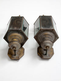 vintage outdoor wall lantern sconces, pair