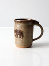 vintage studio pottery bear mug