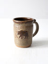 vintage studio pottery bear mug