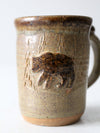 vintage studio pottery bear mug