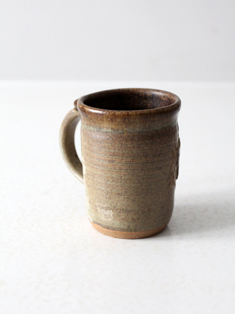 vintage studio pottery bear mug