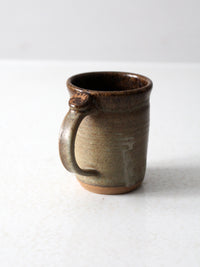vintage studio pottery bear mug