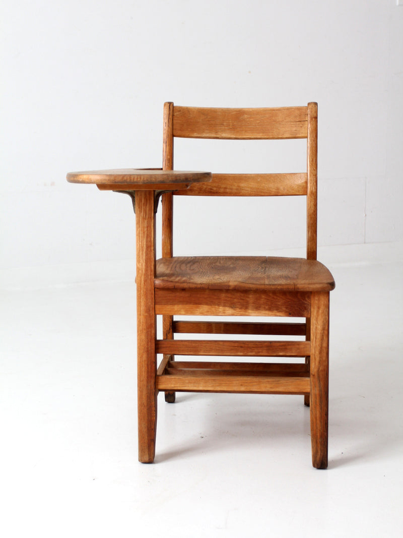 antique American school desk chair