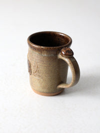 vintage studio pottery bear mug