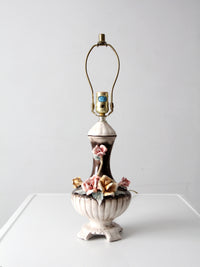 Capodimonte Italian floral porcelain lamp