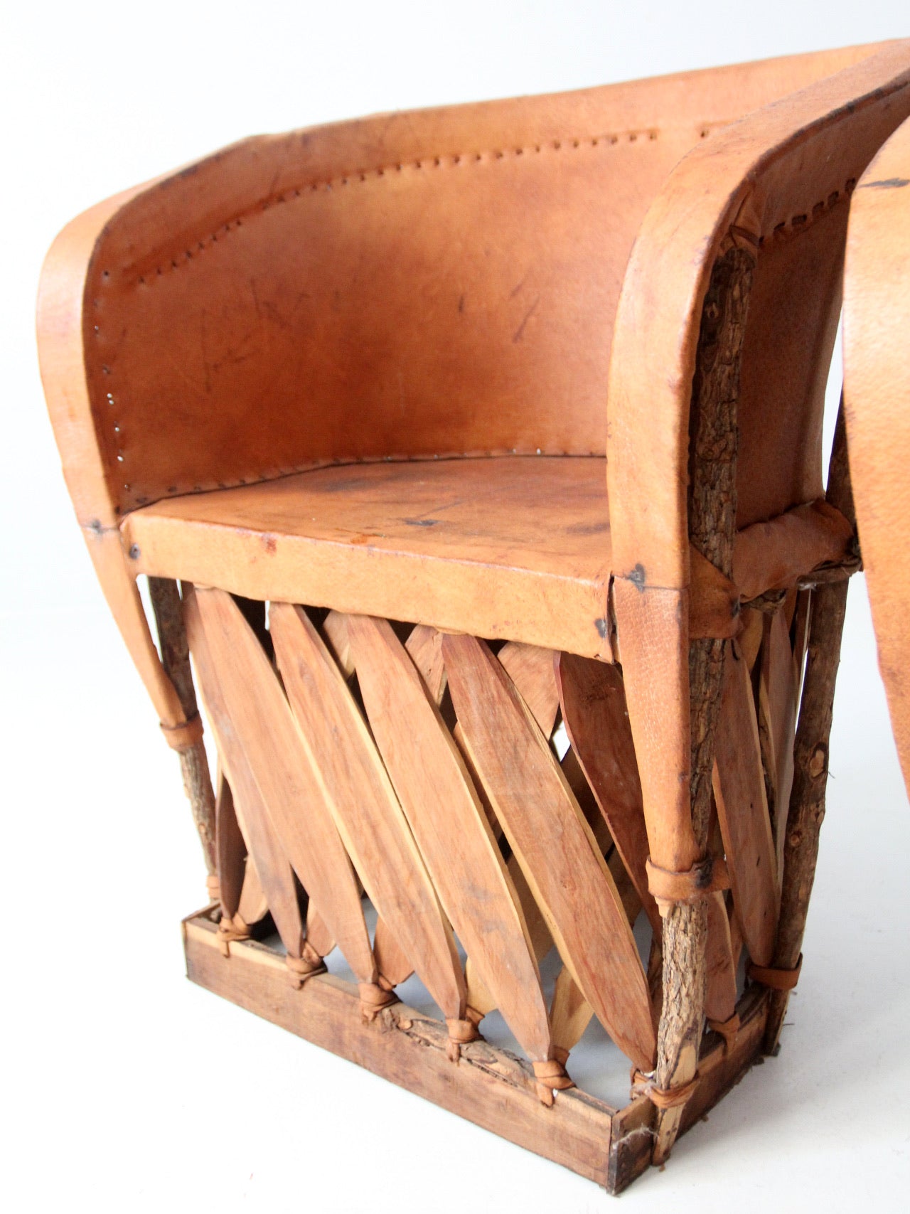 vintage Mexican equipale chairs pair