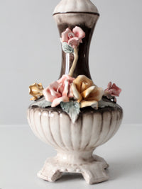 Capodimonte Italian floral porcelain lamp