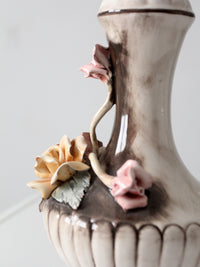 Capodimonte Italian floral porcelain lamp