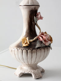 Capodimonte Italian floral porcelain lamp