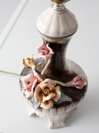 Capodimonte Italian floral porcelain lamp