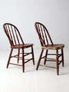 antique painted spindle back chairs a pair