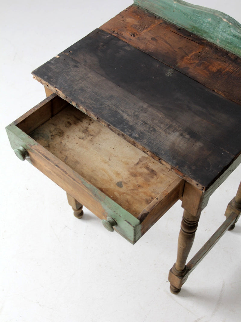 antique primitive farmhouse side table
