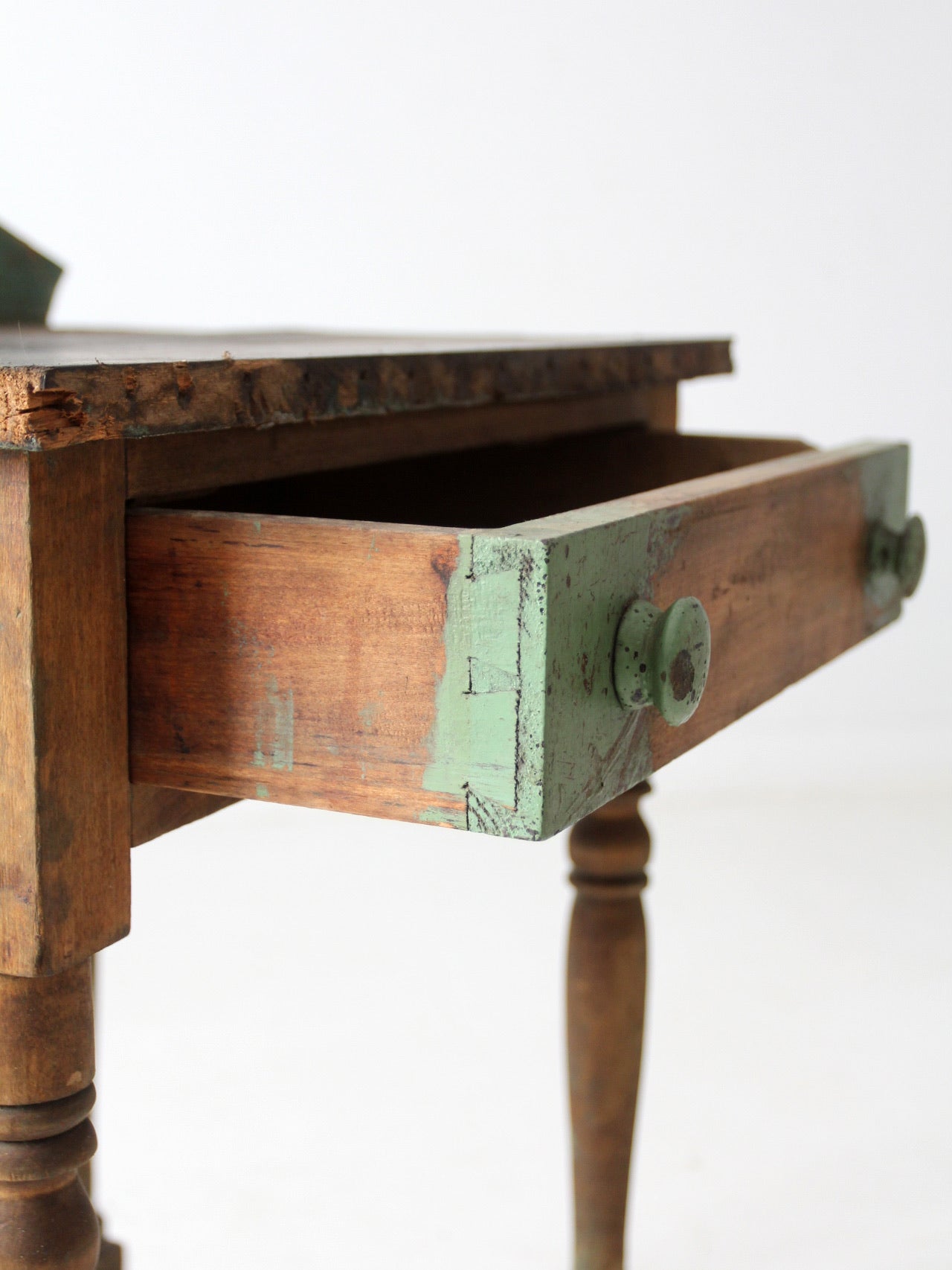 antique primitive farmhouse side table