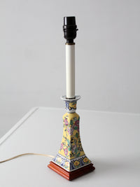 Chinoiserie style floral ceramic table lamp