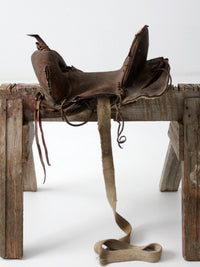 old western leather saddle decorative ranch decor