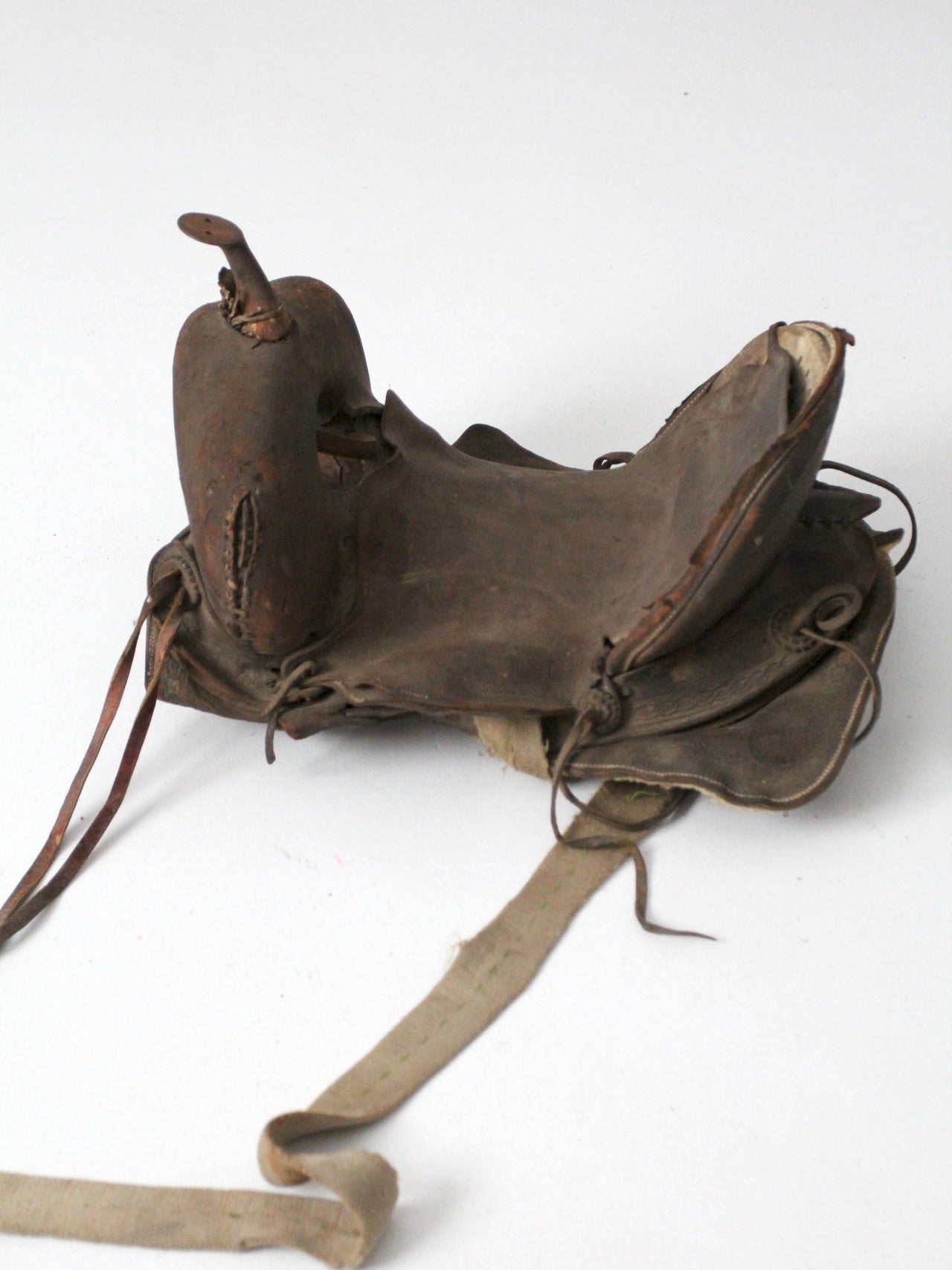 old western leather saddle decorative ranch decor