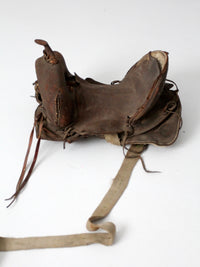 old western leather saddle decorative ranch decor