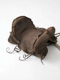 old western leather saddle decorative ranch decor