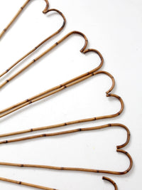 collection of antique bamboo walking canes
