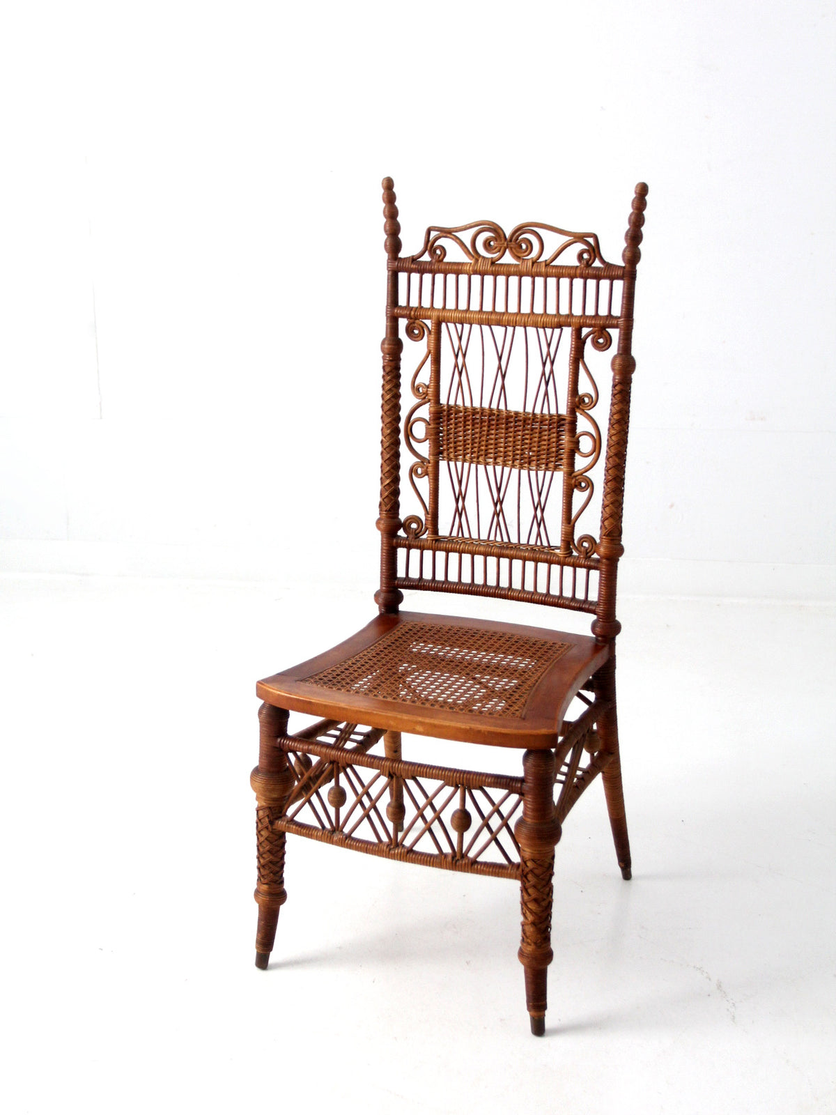 antique Heywood Brothers Wicker Chair