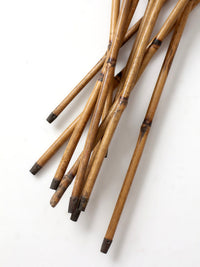 collection of antique bamboo walking canes
