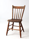 antique primitive farmhouse chair with plank seat