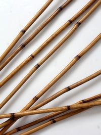 collection of antique bamboo walking canes