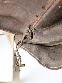 old western leather saddle decorative ranch decor
