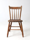 antique primitive farmhouse chair with plank seat